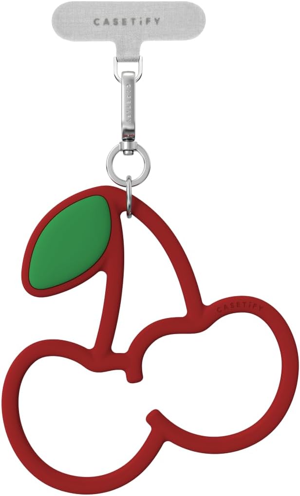 casetify チェリー iPhoneケース グリップスタンド ストラップ Amazon.co.jp: [CASETiFY] Silicone Phone Wristlet - Red Cherry