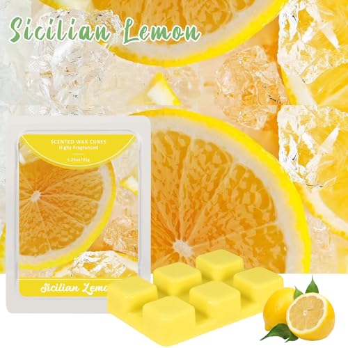 Image of SCENTORINI Wax Melts, Sicilian Lemon Scent, Fruit Scented Wax Cubes