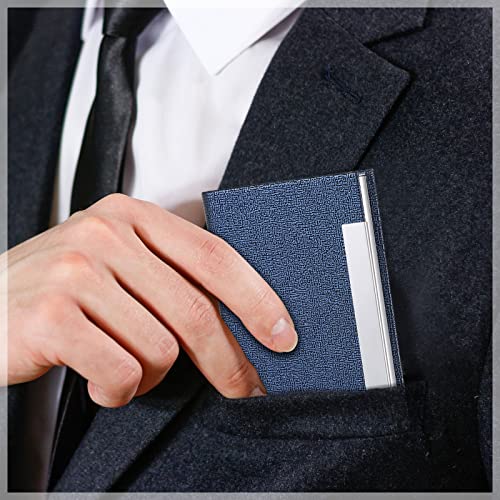 10 Pcs Business Card Holder With Magnetic Closure Pu Leather Stainless Steel Multi Business Card Case Slim Business Card Wallet For Credit Id Women Men Office Supplies (Rustic Colors, Novelty Style) #TOP3