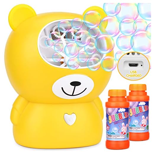 BATTOP Bubble Machine,Automatic Bubble Blower Machine Bubble Maker for Kids with 2 Bubbles Solutions and 2 Bubbles Blowing Speed Levels for Parties Outdoor & Indoor,USB Charging & Easy to Use