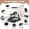 6 in 1 Foldable Baby Walker, Activity Baby Walker-Baby Bouncer, Rocker, Activity Center,Push Walker,Detachable Trampoline Mat, Adjustable Speed Rear Wheels and Height,Music & Lights,Ages 6-18 Months #2