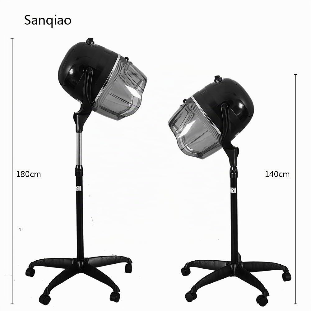 Profesional Campana Casco Secador de Pelo Secador de Peluqueria con Capucha y Tripode Negro 950W