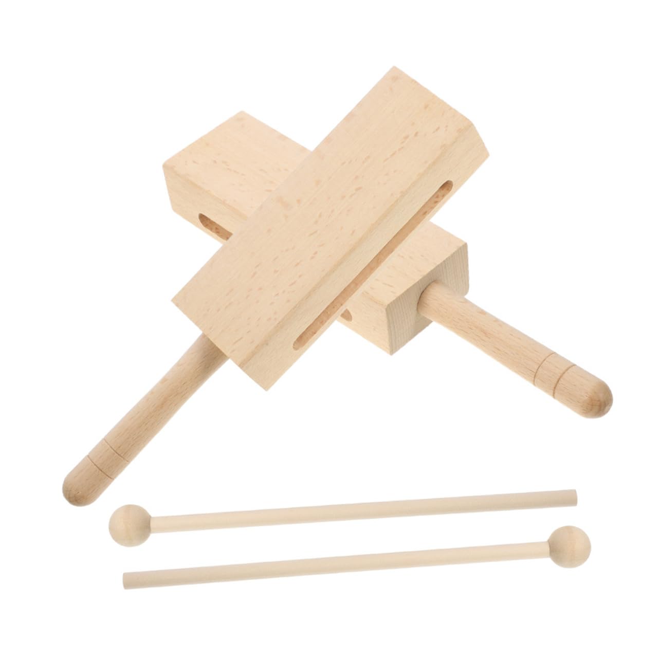 SUPVOX Wooden Block Percussion Instrument Mallets Rhythm Stick Set for Musician
