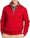 IZOD Men's Breton Stripe 1/4 Zip Shaker Sweater