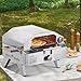 VEVOR 2 IN 1 Outdoor Pizza Oven, 13 in Propane Pizza Oven & Grill, 12,000 BTU Tabletop Propane Gas Oven with Pizza-Stone, Thermometer, Stainless Steel Portable Grill, for Camping & Backyard