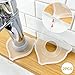 Compact Silicone Kitchen Sink Faucet Splash Proof Mat, Tap Water Diversion Splash Guard Drain Pad(Clear,2PCS)