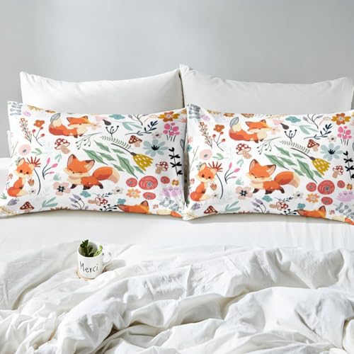 Drap housse 90x190 renard kawaï pour lit enfant Homewish - 5