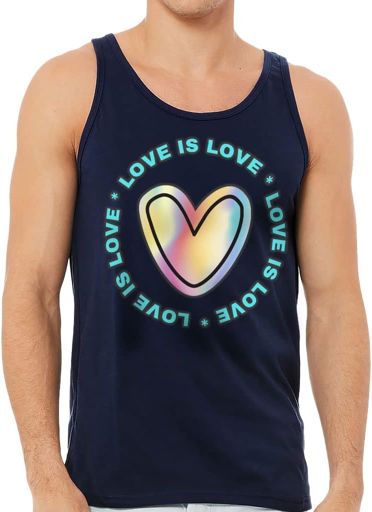 Love is Love Tank - Queer Pride Workout Tank - Quote Design Jersey Tank