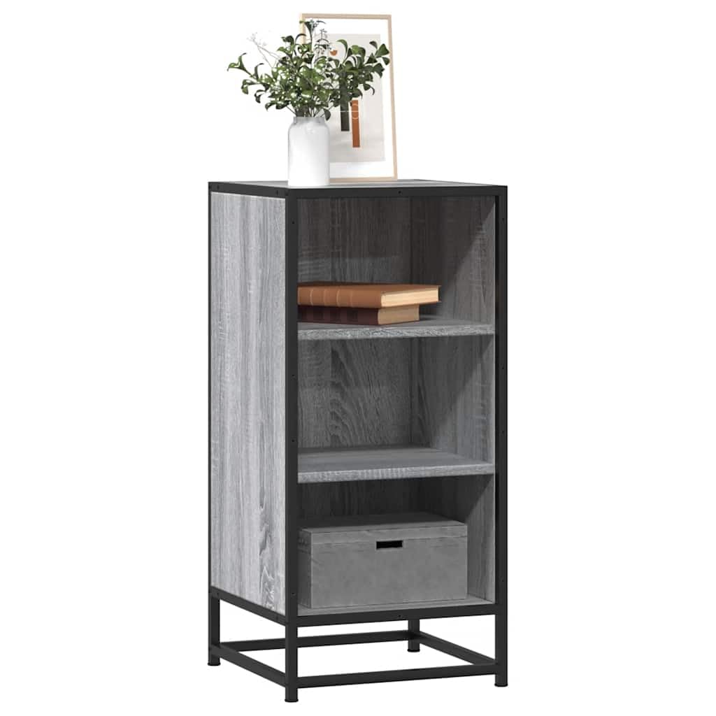 Credenza grigio Sonoma, 35,5 x 35 x 76 cm, in metallo