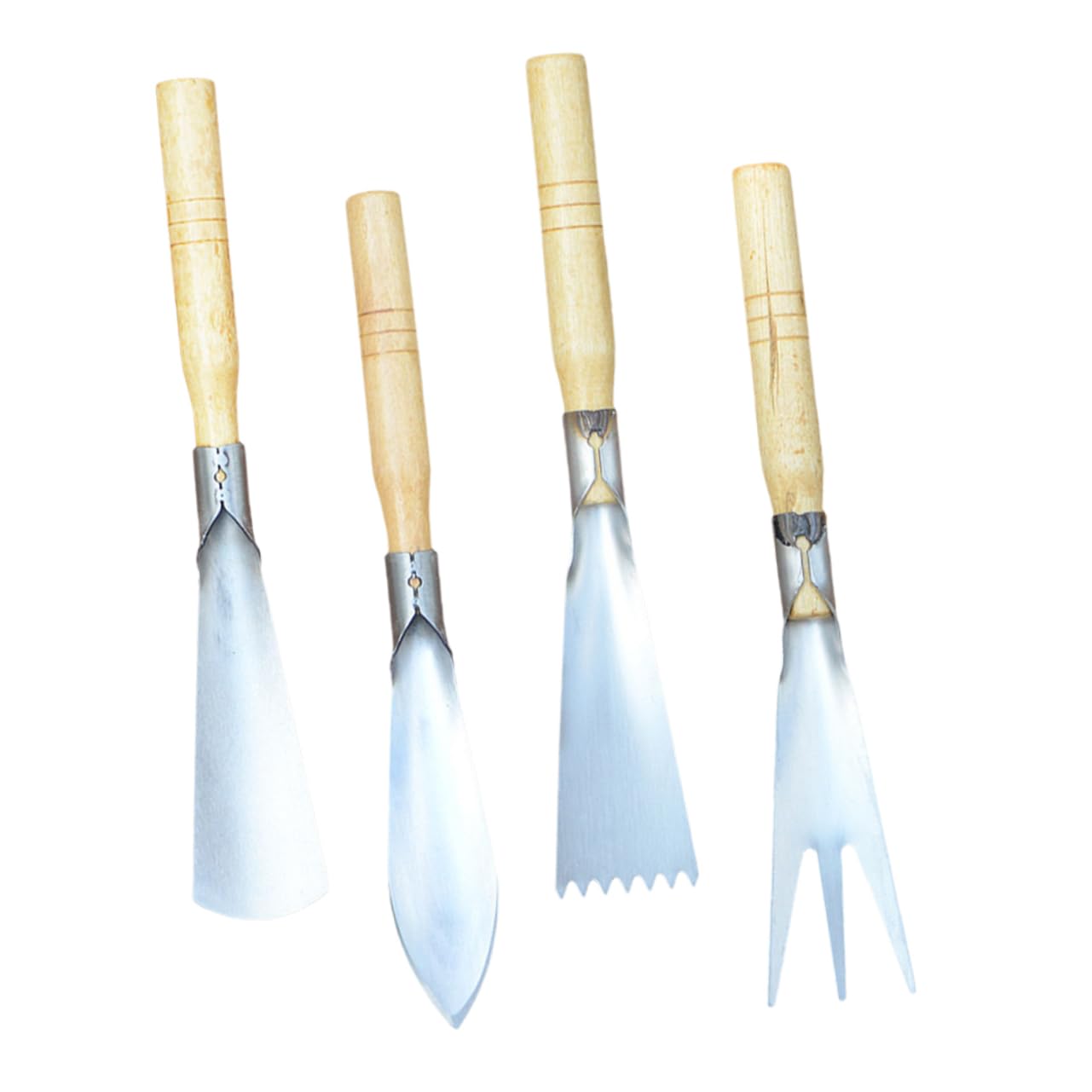UKCOCO 4 Pièces Acier Inoxydable de Outils de Jardinage Pratiques pour Transplantation Désherbage Plantation de Plantes