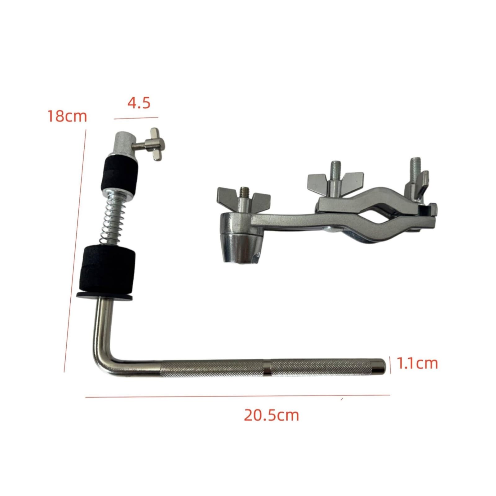 harayaa Support d'Extension pour Cymbale avec Pince Métallique et Tige Longue Moletée pour une Fixation Équipements Percussion Lors s Concerts et Studios