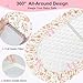 FIOBEE Baby Bassinet Sheets for Girls Boys 2 Pack Waterproof Bassinet Mattress Elastic Fitted Crib Sheets Universal Fit for Hourglass Oval and Rectangle Bassinet Sheet, Pink