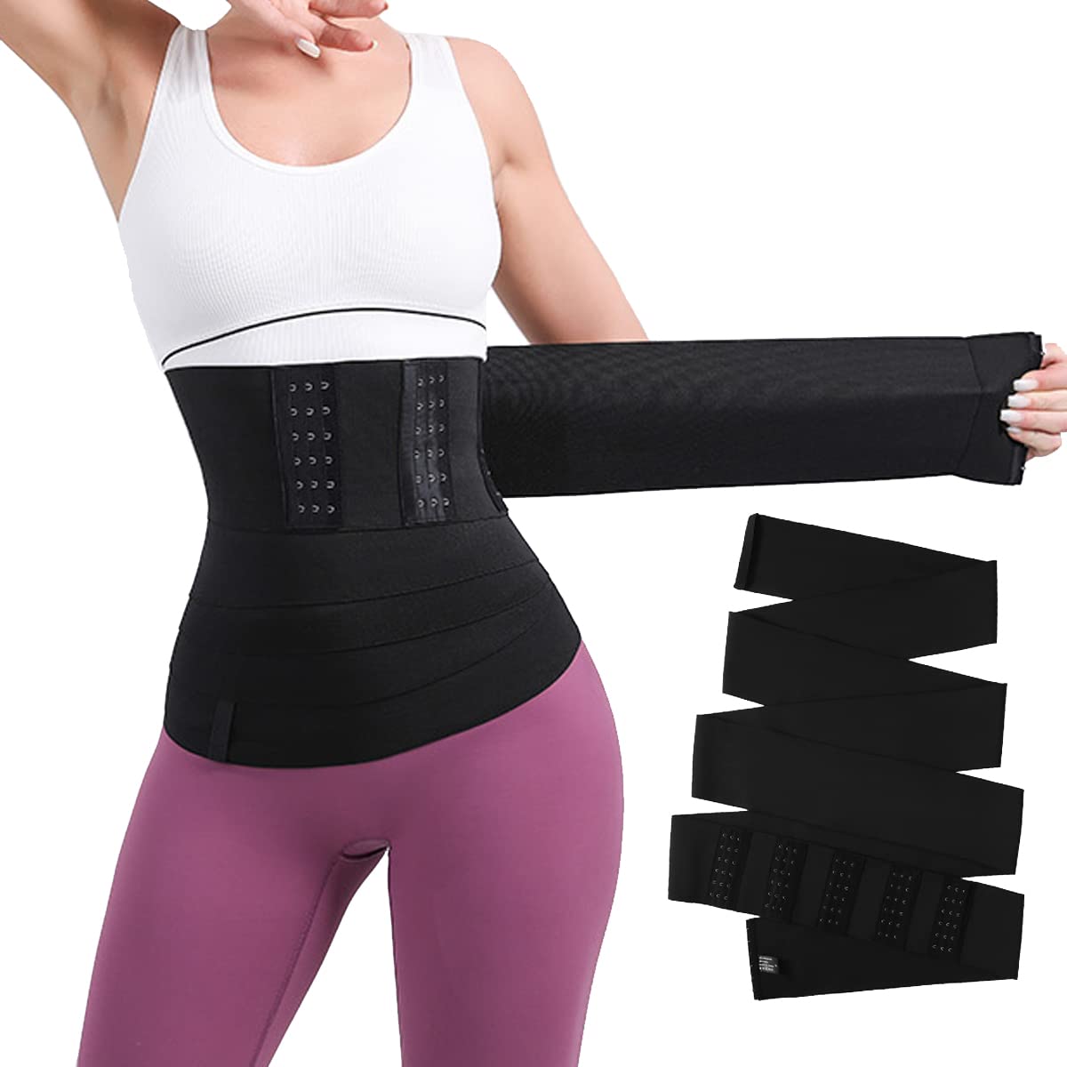 BShaslim Waist Trainer Wrap Belt For Women Adjustable Stomach Corset Tummy Wrap Waist Shaper Trimmer Corset Sauna Sweat Belt Lumbar Waist Support Belt
