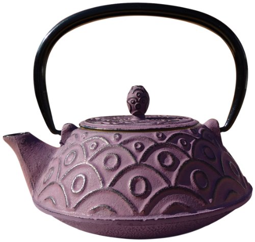 Old Dutch Cast Iron Kyoto Teapot, 26-Ounce, Greek Wine