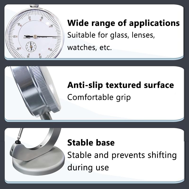 Medidor de espesor para lentes, calibre óptico mecánico con rango 0-10 mm y precisión 0.01 mm miniatura 4