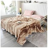 Ergocar Coperta In Pelliccia Artificiale, Coperta Invernale, Caldo Peluche Spesso a Doppia Faccia, Grande Coperta, Peluche Confortevole e Traspirante, Adatta Per Divani, Letti, Viaggi