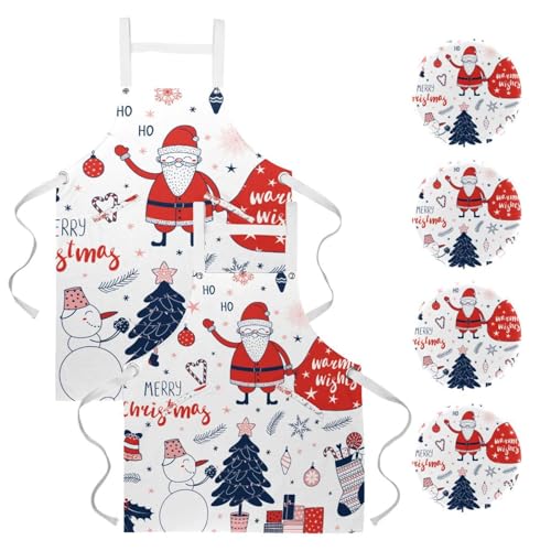 Tablier de cuisine avec broches de Noël à offrir pour la pâtisserie