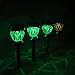 CISTWIN Paquete de 4 colores cambiantes de acero inoxidable LED Solar Powered...