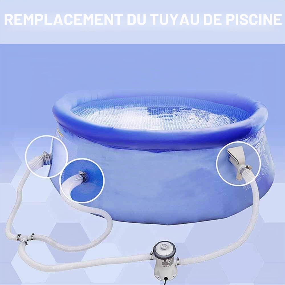 Tuyau de Rechange pour Piscine - Tuyau de Piscine - Pour Piscines Hors Sol- Tuyau de Rechange de 1,25 Pouces de Diamètre - Compatible avec Pompe Filtrante 330 GPH, 530 GPH et 1000 GPH