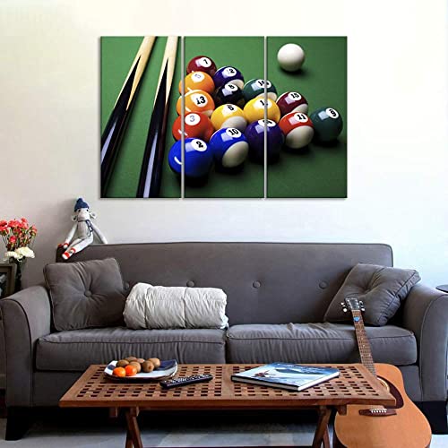 Innopics Billiard Art Wall Decor 3 Piece Large Billiards Ball Canvas Wall Art Snooker Pool Table Close Up Picture Print Painting Modern Giclee Print Decoration For Home Office Living Room #TOP1