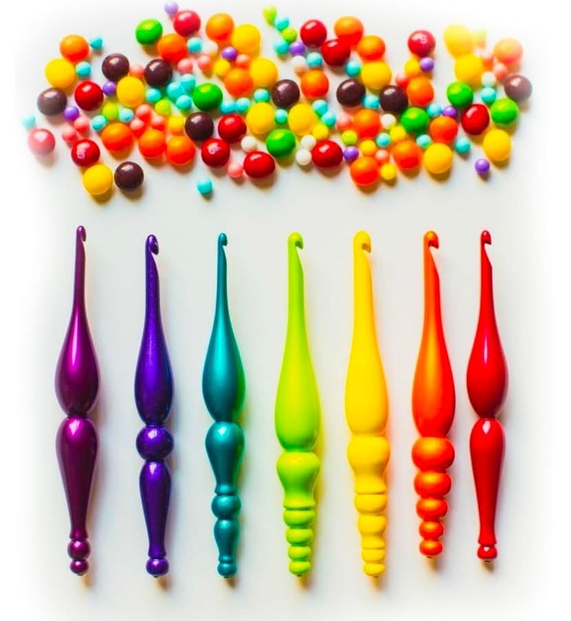 Image of Furls Crochet Hook, Candy Shop Cosmic Mint, Ergonomic Handle Crochet Hooks 7 inch (G+) 4.50MM