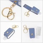 10 PCS Porte-clés, porte-clés porte-sanitaire, en cuir Portable de taille de voyage avec clip (1 oz/30 (en ml)