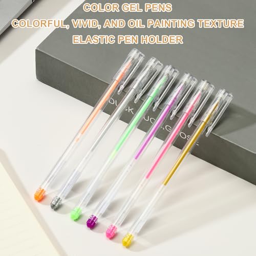 PATIKIL 24 bolígrafos gel color naranja 0.5mm punta fina miniatura 3
