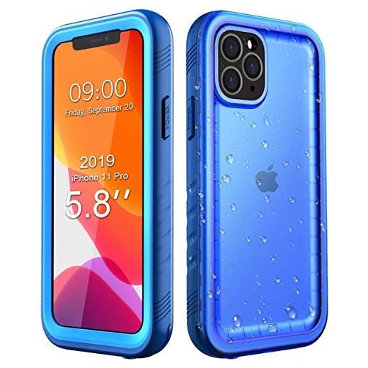 SPORTLINK iPhone 11 Pro Waterproof Case with Built-in Screen Protector, Full Body Sealed for Outdoodr Underwater Rugged Cover for iPhone 11 Pro 2019 Released 5.8 Inch (Blue)