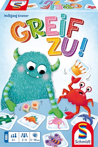 Schmidt Spiele 40681 Greif zu!, Karten und Würfelspiel, Reaktionsspiel