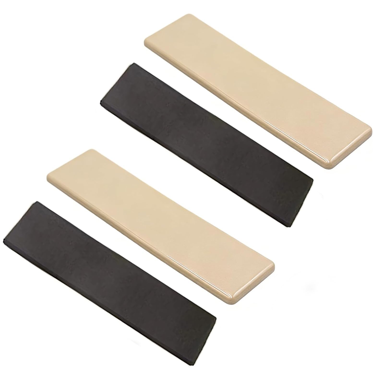 Tarqite 4 Pack Rectangle Furniture Sliders, 9" x 2.5" Heavy Duty Reusable Moving Pads Rectangular Furniture Movers for Carpet And Hard Floors Easy Glide Protect Floors And Carpets(Beige)