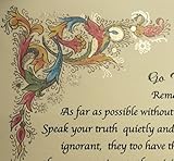 Desiderata Poem by Max Ehrmann on Handmade Florentine Paper (with 24k Gold Leaf Accent) Imported from Italy.