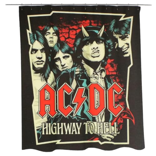 Rideau de douche AC DC Highway to Hell pour éviter les projections d eau - 2