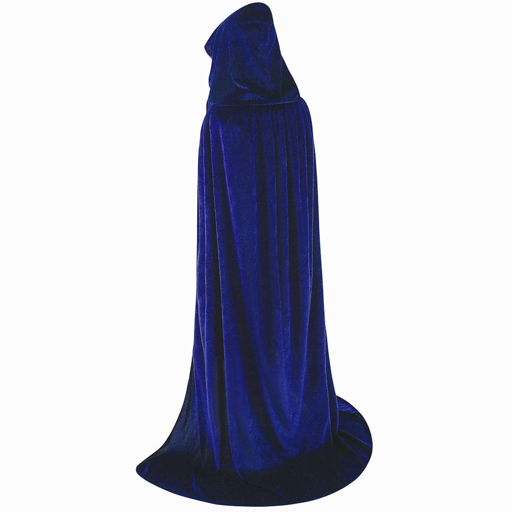 HAPNBCELE Unisex Velvet Cape Hooded Cloak - Image 2
