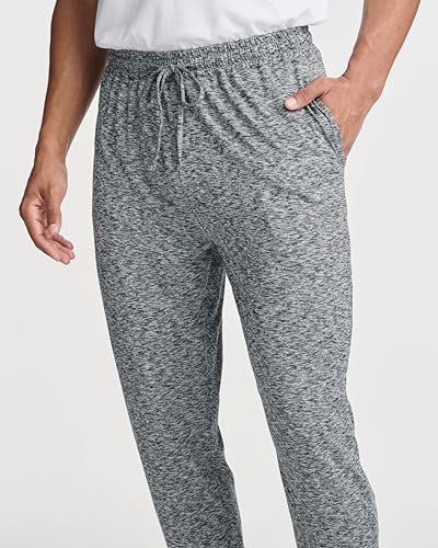 Image of Real Essentials 3 Pack: Men's Soft Lounge Sleep Joggers - Pajama Pants Drawstring & Pockets (Available in Big & Tall)