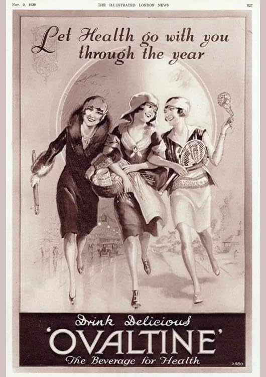 Ovaltine 1929 UK Tennis Print - Poster Print A2 (59.4 x 42cm) (7082911)