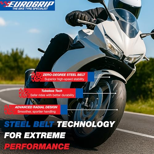 Image of EUROGRIP - THE BIKE TYRE SPECIALIST-Protorq Extreme 140 /70 R17 66H Radial Tubeless Tyre for Two Wheeler (Rear Wheel)-Enhanced Braking, Superior Traction for High-Performance Sports Bikes /Motorcycle