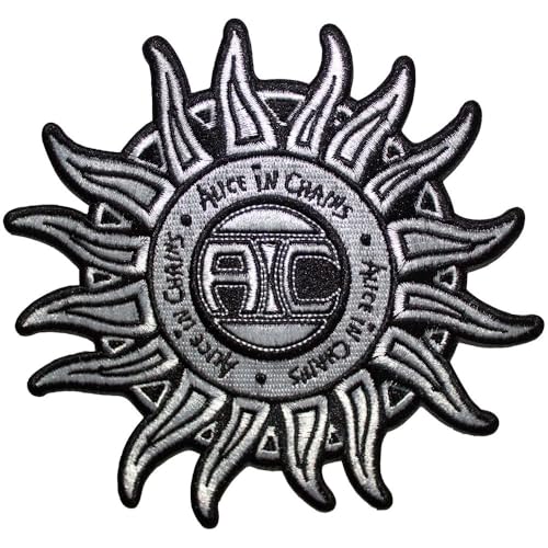 Alice In Chains Sun Logo B&W Woven Patch Size One Size