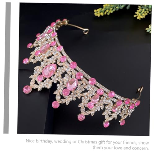 Conjunto de joyas para novia con tiara, collar y pendientes de rhinestone 4