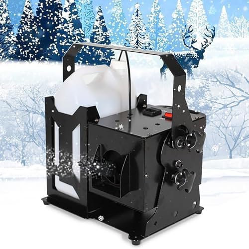 1500W Snow Machine, Professional Stage Snow Blower, Multi-Angle Adjustable, Free Control of Snowflake Size, Wide Coverage, Realistic Effect, for Stage Effect, Xmas/Christmas, Wedding, Party