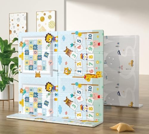 JuneSunベビー用プレイマット かわいい 数字折り畳み風 幼児用品 ゲームパッド 両面大?合 防水・防音 滑り止め 衝撃吸収 無臭無害 拭ける おもちゃの着付け 児童教育 幼稚園 日本保育園 寮 新学期 保育日 (数字,200*180*1.5CM)
