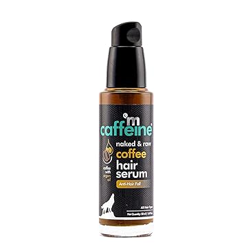 mCaffeine Frizz Control Coffee Hair Serum (50ml) | With Walnut & Argan Oil | Controls Hair Fall & Strengthens Hair Strands | For Men & Women | Lightweight, Non-Sticky & Sulphate Free
