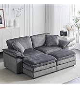 Amazon.com: ZX Design 84.6'' Loveseat Sofa, Chenille Modern