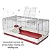 Midwest Homes for Pets Deluxe Rabbit & Guinea Pig Cage, X-Large, White & Red