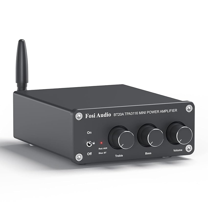 Immagine del prodotto Fosi Audio BT20A Amplificatore Bluetooth 5.0, TPA3116 100 Wx2 Amplificatore Audio HiFi, Mini Amplificatore Stereo Casa Integrato Classe D 2.0 Canali per Altoparlanti Passivi da Scaffale Home Theatre
