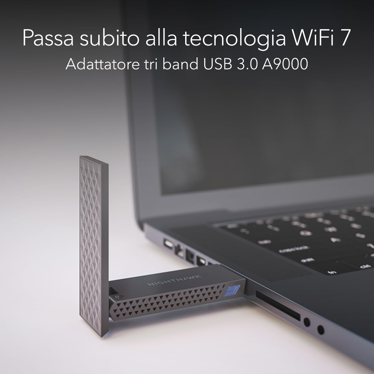 NETGEAR Nighthawk Unità flash WiFi 7 A9000 Adattatore USB 3.0 BE6500 Tri-Band Gigabit Speed