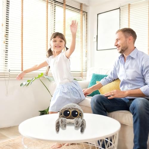 GUOYOU Niedliches Cartoon Spinne Kuscheltier Flauschiges Heimdekoration 20 cm Weiche und Realistische Halloween Plüschtier mit Großen Augen Stofftier Geschenk für Erwachsene Und Kinder