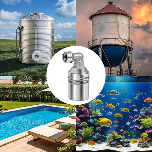 Udbrud Valve de contrôle de niveau d'eau automatique, 3/4" vanne flottante, en acier inoxydable 304 valve flottante réservoir avec ruban d'étanchéité niveau flottant pour réservoir de piscine – vue 6