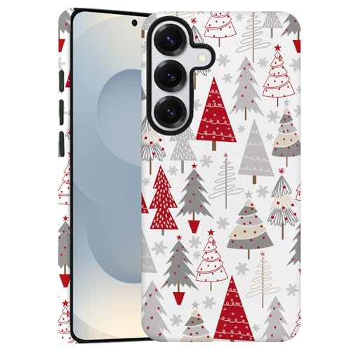 Coque Samsung Galaxy S25 durable au design givré de Noël haut de gamme