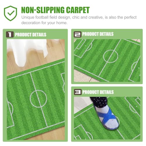 Alfombrilla antideslizante de fútbol con alta absorción de agua y base de goma para pasillo 5