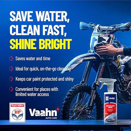 Image of HP Vaahn Car Exterior Quick Clean & Shine Kit | Waterless Wash (500ml), All Purpose Shiner (300ml) & Microfiber Cloth (40x40 cm, 340 GSM) | Instant Clean & Shine Combo Pack